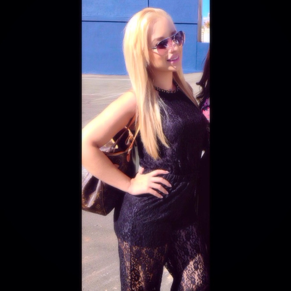 Sexy lace jumpsuit.